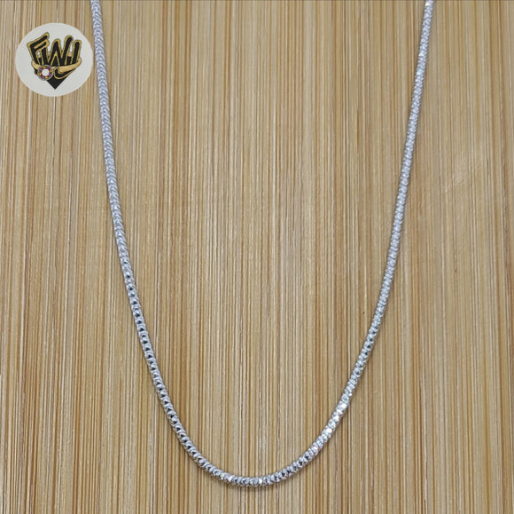 (2-8095-1) 925 Sterling Silver - 1mm Alternative Snake Link Chains. - Fantasy World Jewelry