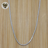 (2-8095-1) 925 Sterling Silver - 1mm Alternative Snake Link Chains. - Fantasy World Jewelry