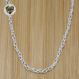 (sv-alt-03) 925 Sterling Silver - Alternative Link Chain. - Fantasy World Jewelry