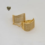 (1-3194) Gold Laminate - Double CZ Ring - BGO - Fantasy World Jewelry
