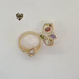 (1-3175) Gold Laminate - CZ Ring - BGO - Fantasy World Jewelry
