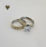 (4-0095) Stainless Steel - Wedding Rings. - Fantasy World Jewelry