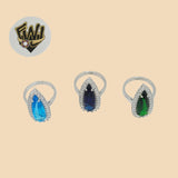 (2-5119) 925 Sterling Silver - Zircon Ring - Fantasy World Jewelry