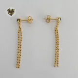 (1-1220-C) Gold Laminate - Long Earrings - BGF - Fantasy World Jewelry