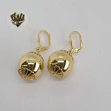 (1-1066) Gold Laminate - Ball Earrings - BGF - Fantasy World Jewelry