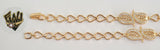 (1-0866) Gold Laminate - 7mm Alternative Bracelet - 7.5" - BGO - Fantasy World Jewelry