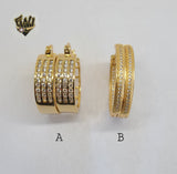 (1-2676) Gold Laminate Hoops - BGO - Fantasy World Jewelry