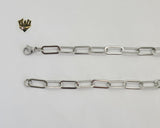 (4-3271) Stainless Steel - 7mm Paper Clip Link Chain. - Fantasy World Jewelry