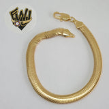 (1-0475) Gold Laminate Bracelet - 6mm Magic Herringbone Bracelet  - 7", 7.5" - BGF - Fantasy World Jewelry