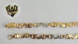 (1-0578) Gold Laminate Bracelet- 6mm Alternative Link Bracelet -8''-BGO - Fantasy World Jewelry