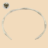 (2-0679) 925 Sterling Silver - 3.5mm Open Bangle- 2.1/2" - Fantasy World Jewelry