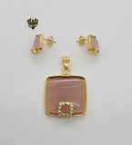 (4-9116) Stainless Steel - Bead Square Set. - Fantasy World Jewelry