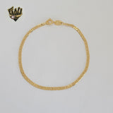 (1-0428) Gold Laminate - 2.5mm Mariner Link Bracelet - BGF