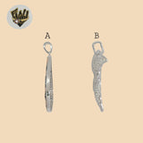 (2-1451) 925 Sterling Silver - Zircon Big Size Pendants.