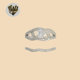 (2-5251) Plata de Ley 925 - Anillo de boda con circonitas.