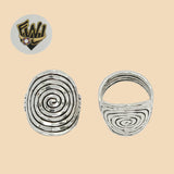 (2-5054) 925 Sterling Silver - Alternative Circle Ring - Fantasy World Jewelry