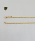 (1-6148) Gold Laminate - Marine Link Charms Necklace - BGF - Fantasy World Jewelry