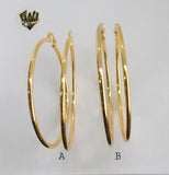 (1-2836) Gold Laminate - Plain Hoops - BGO - Fantasy World Jewelry