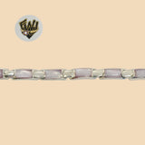 (2-0397) 925 Sterling Silver - 8.5mm Alternative Bracelet 7.5" - Fantasy World Jewelry