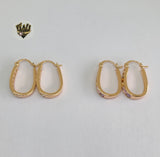 (1-2956) Gold Laminate - Rose Gold Hoops - BGO - Fantasy World Jewelry