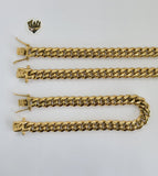 (4-7159) Stainless Steel - 8mm Curb Link Men Set - 24''. - Fantasy World Jewelry
