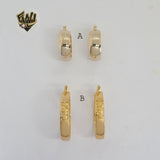 (1-2732) Gold Laminate Hoops - BGO