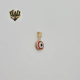 (1-2114) Laminado Oro - Colgantes Evil Eyes - BGF
