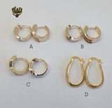 (1-2676 D-E) Gold Laminate Hoops - BGO - Fantasy World Jewelry