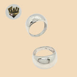 (2-5050) 925 Sterling Silver - Classic Dome Ring - Fantasy World Jewelry