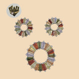 (2-6316) 925 Sterling Silver - Multicolor Zircon Set. - Fantasy World Jewelry