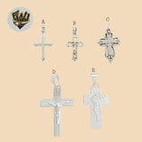 (2-1063) 925 Sterling Silver - Cross Pendants. - Fantasy World Jewelry