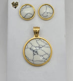 (4-9117) Stainless Steel - Circle Set. - Fantasy World Jewelry