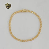 (1-0949) Gold Laminate - 3.2mm Curb Link Bracelet