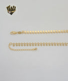 (1-6459) Gold Laminate - Heart Link Necklace - BGF