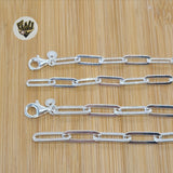 (sv-ppc-01) 925 Sterling Silver - Paper Clip Chains. - Fantasy World Jewelry