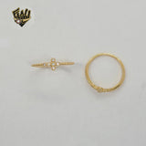 (1-3040-4) Gold Laminate - Zircon Cross Ring - BGF
