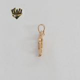 (1-2246) Gold Laminate - Zircon Heart Pendant - BGO - Fantasy World Jewelry