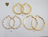 (1-2731-C) Gold Laminate Hoops - BGO - Fantasy World Jewelry