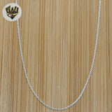 (2-8132) 925 Sterling Silver - 1mm Rolo Link Chains. - Fantasy World Jewelry