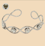 (2-0711) 925 Sterling Silver - 14mm Zircon Bangle - 2.1/2" - Fantasy World Jewelry