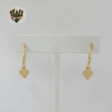 (1-2688-1) Gold Laminate - Charms Hoops Earrings - BGF