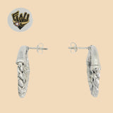 (2-3285) 925 Sterling Silver - Circle Stud Earrings. - Fantasy World Jewelry