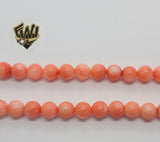 (MBEAD-88) 6mm Coral Beads - Fantasy World Jewelry