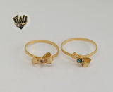 (1-3007-2) Gold Laminate- Ring with Bows - BGO - Fantasy World Jewelry