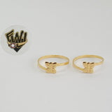 (1-3116) Gold Laminate -Butterfly Toe Ring - BGF - Fantasy World Jewelry