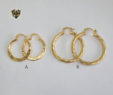 (1-2707 A) Gold Laminate Hoops - BGO - Fantasy World Jewelry