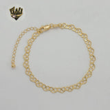 (1-0717) Gold Laminate - 5.5mm Heart Link Bracelet - 7.5" - BGF