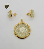 (4-9112) Stainless Steel - CZ Flower Set. - Fantasy World Jewelry