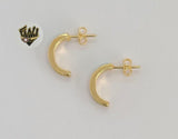 (1-2634-F) Gold Laminate - Three Tone Hoops - BGF - Fantasy World Jewelry