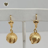 (1-1034) Gold Laminate Earrings - BGF - Fantasy World Jewelry